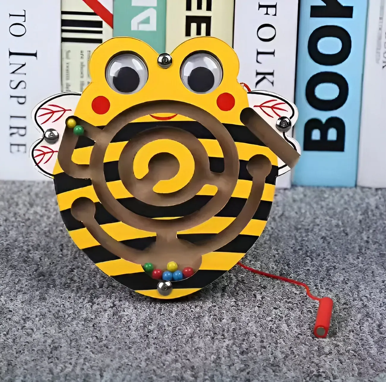 Juego Laberinto Magnetico Abeja Didactico De Madera