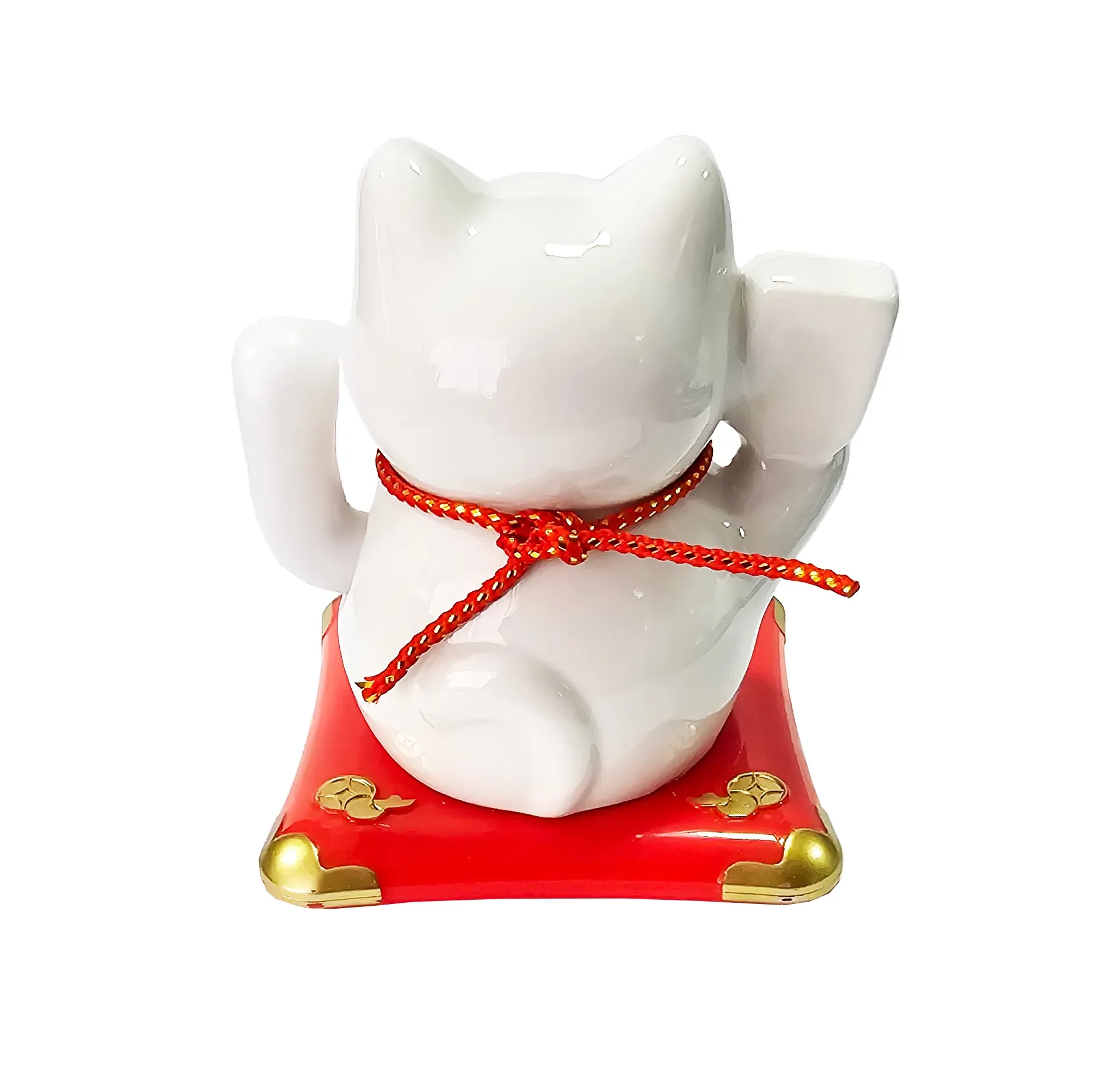 Gato De La Suerte Feng Shui Maneki Neko Medallas Porcelana