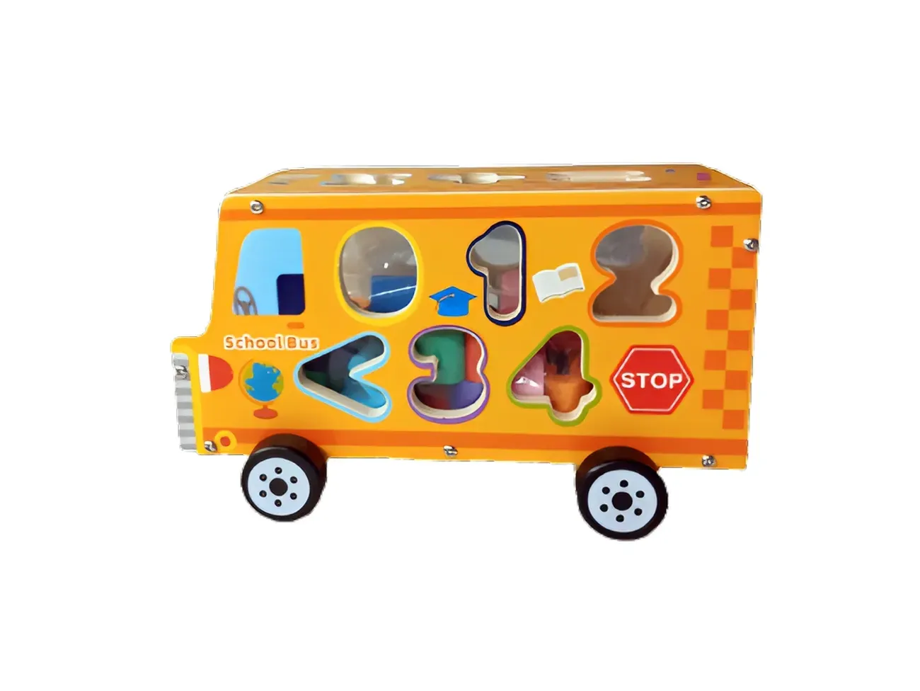 Juego Bus Escolar Encastre Numeros Multicolo Desarrollo Niño