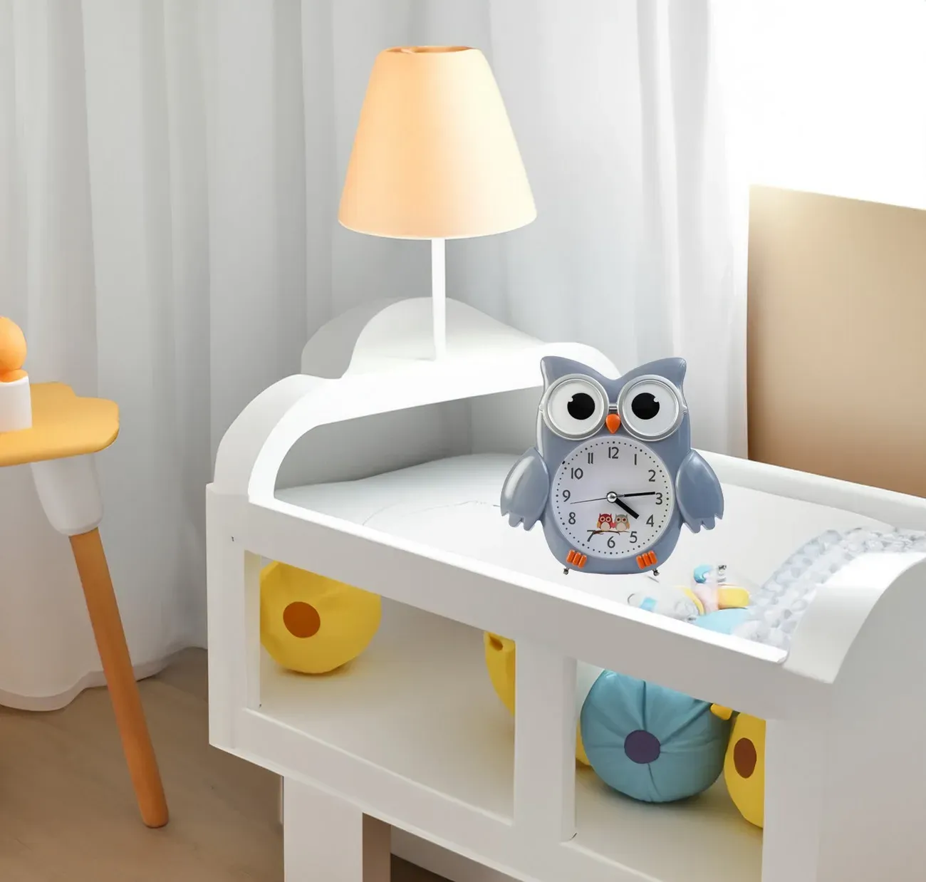 Reloj De Mesa Para Niñas (o) Buho Alarma + Bateria Deco