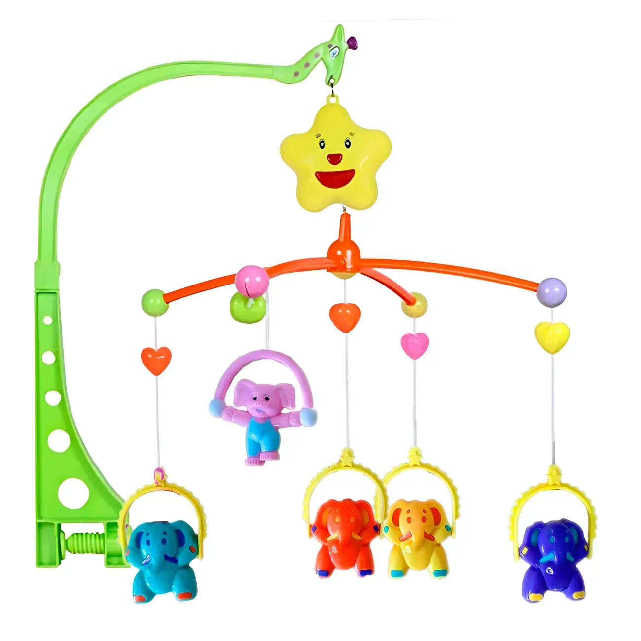 Movil Musical Para Bebes De Cuerda Para Cunas Baby Elefantes