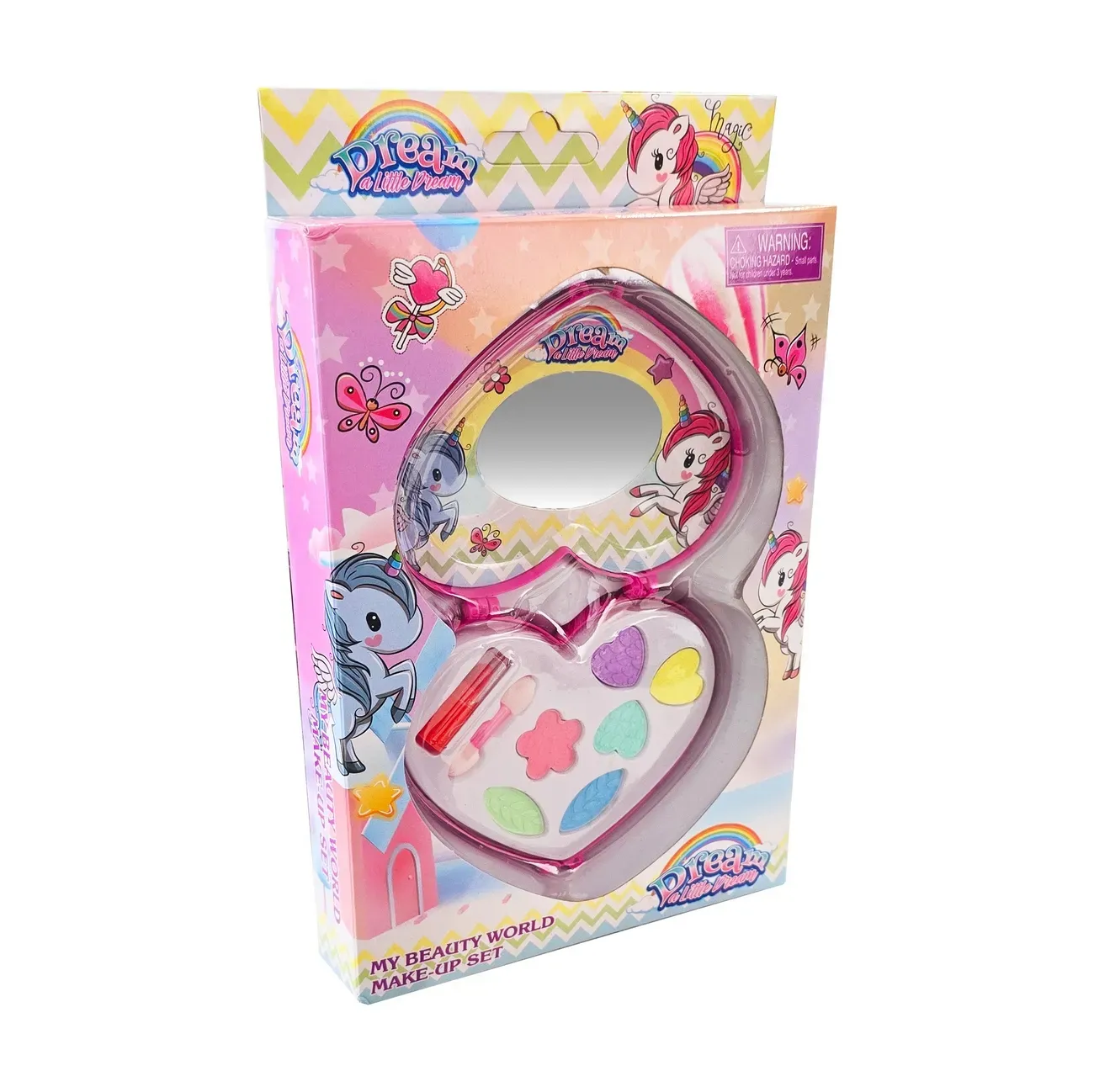 Kit De Maquillaje Corazon Unicornio Poni Princesa Juguete