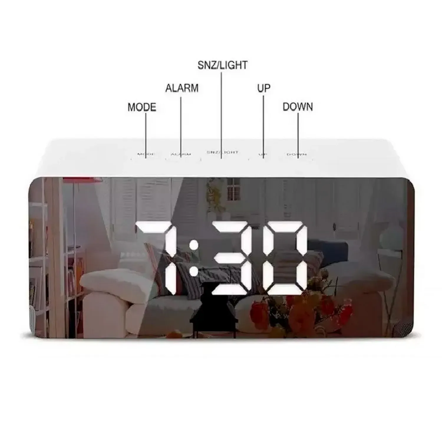 Reloj De Mesa Despertador Digital Yq-719 Temperatura Alarma