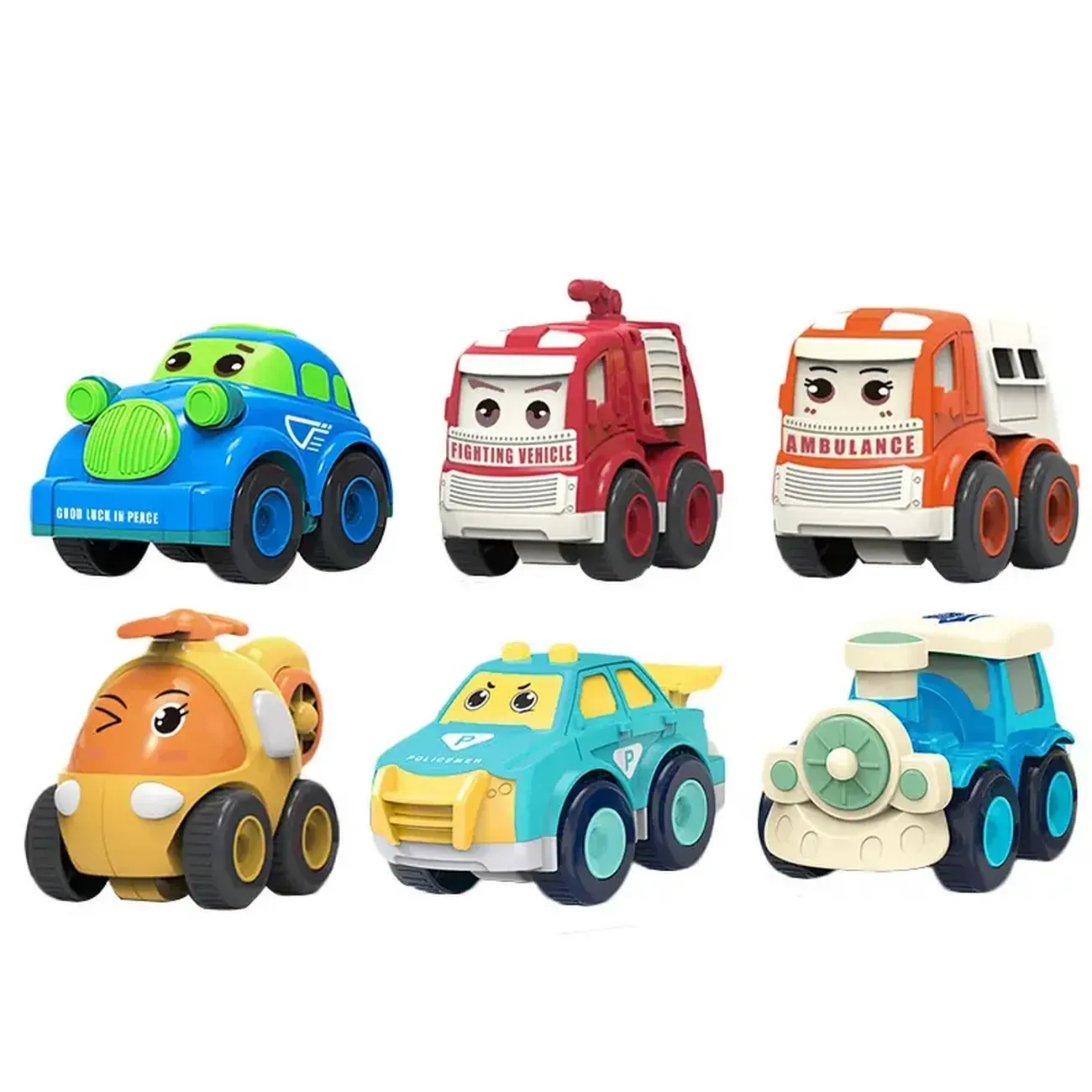 Carros Camion Helicoptero De Impulso Colección Juguete Niños