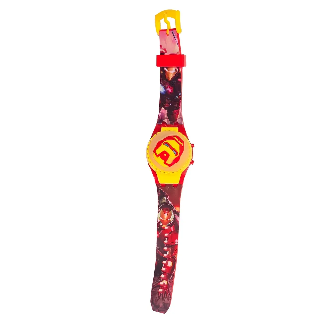 Reloj Niños Digital Iron Man Marvel Luces Spinner Infantil