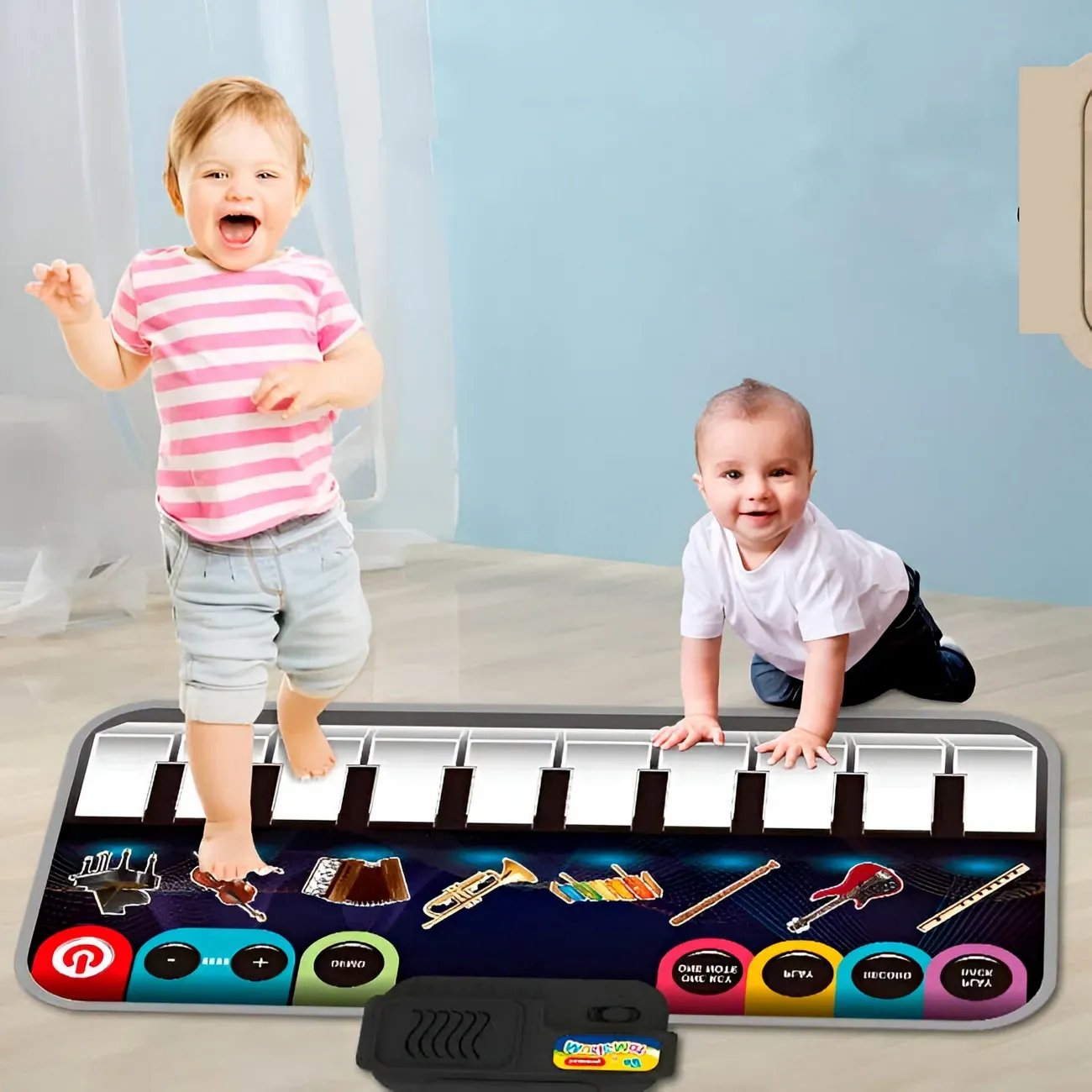 Piano Musical Niños Instrumentos Musicales Tapete + Baterias