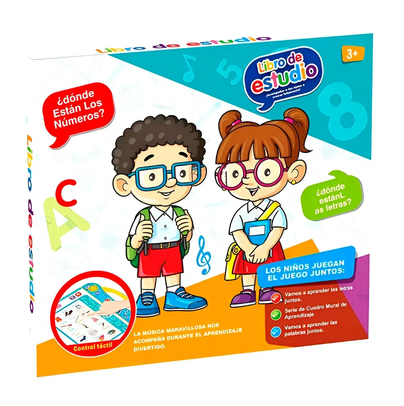 Libro De Estudio Aprendizaje Facil Niños Sonido Interactivo