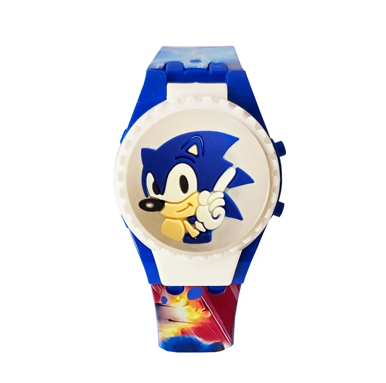 Reloj Niños Digital Sonic Erizo Luces Spinner Infantil