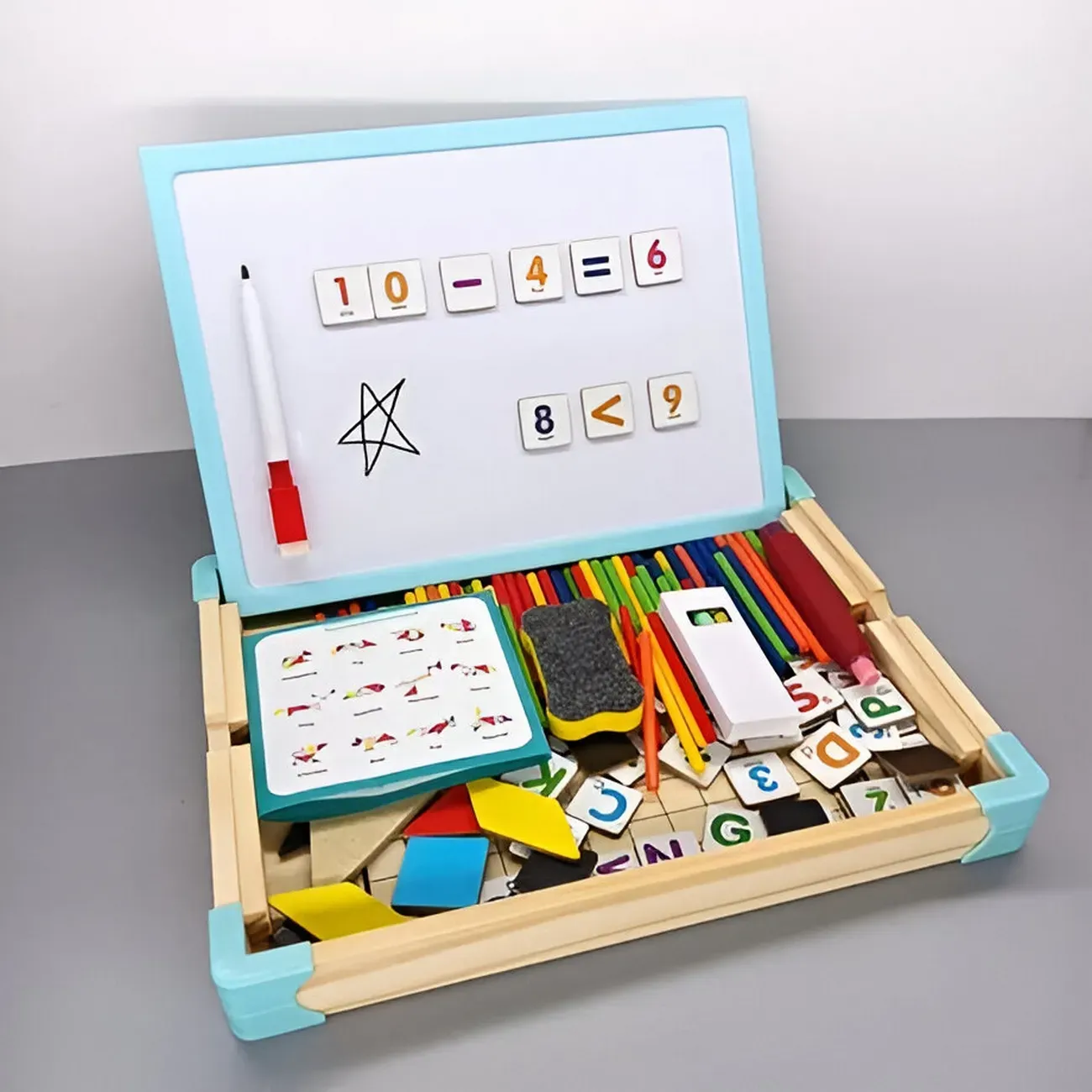 Juego De Mesa Ajedrez 4 En 1 Tablero Aprendizaje Matematica