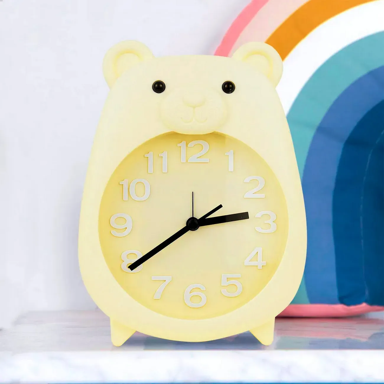 Reloj De Mesa Pared Para Niñas (o) Oso Osito Alarma +bateria