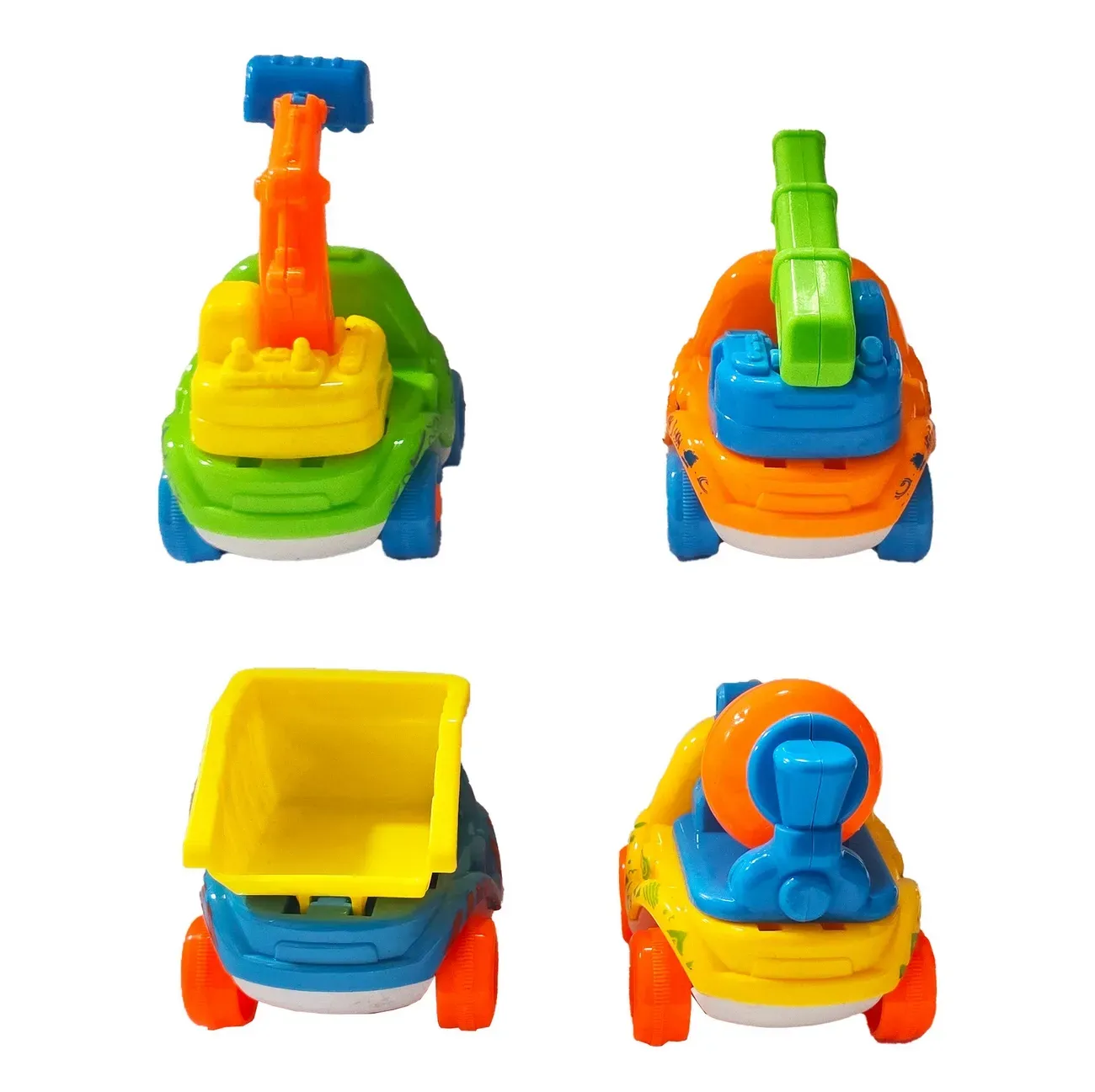 Carros Construccion Impulso Colección Juguete Niños X 4 Pcs