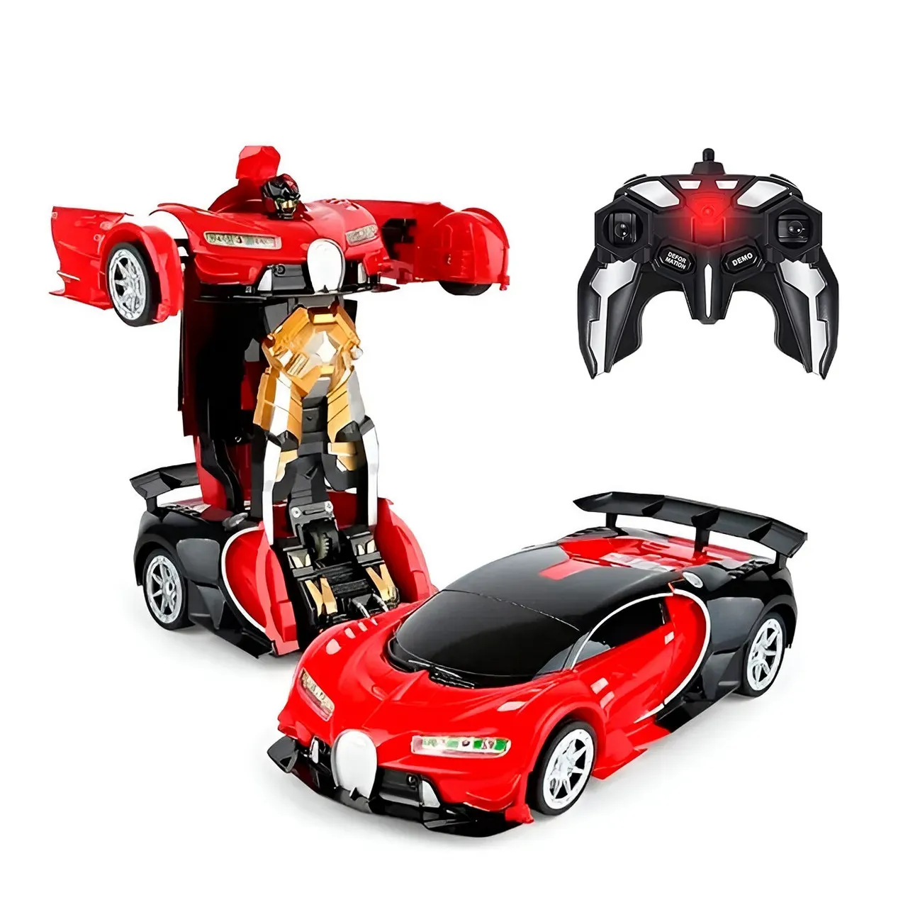 Carro Control Remoto Transformers En Robot Recargable Racing