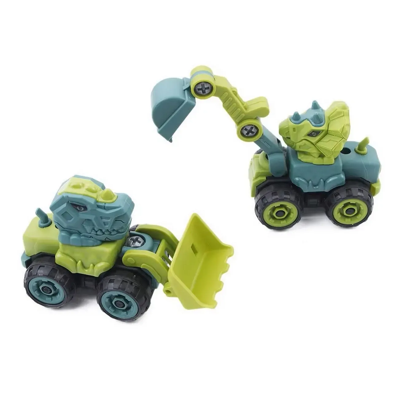 Colección Carros Construccion Dinosaurio Armables Niños