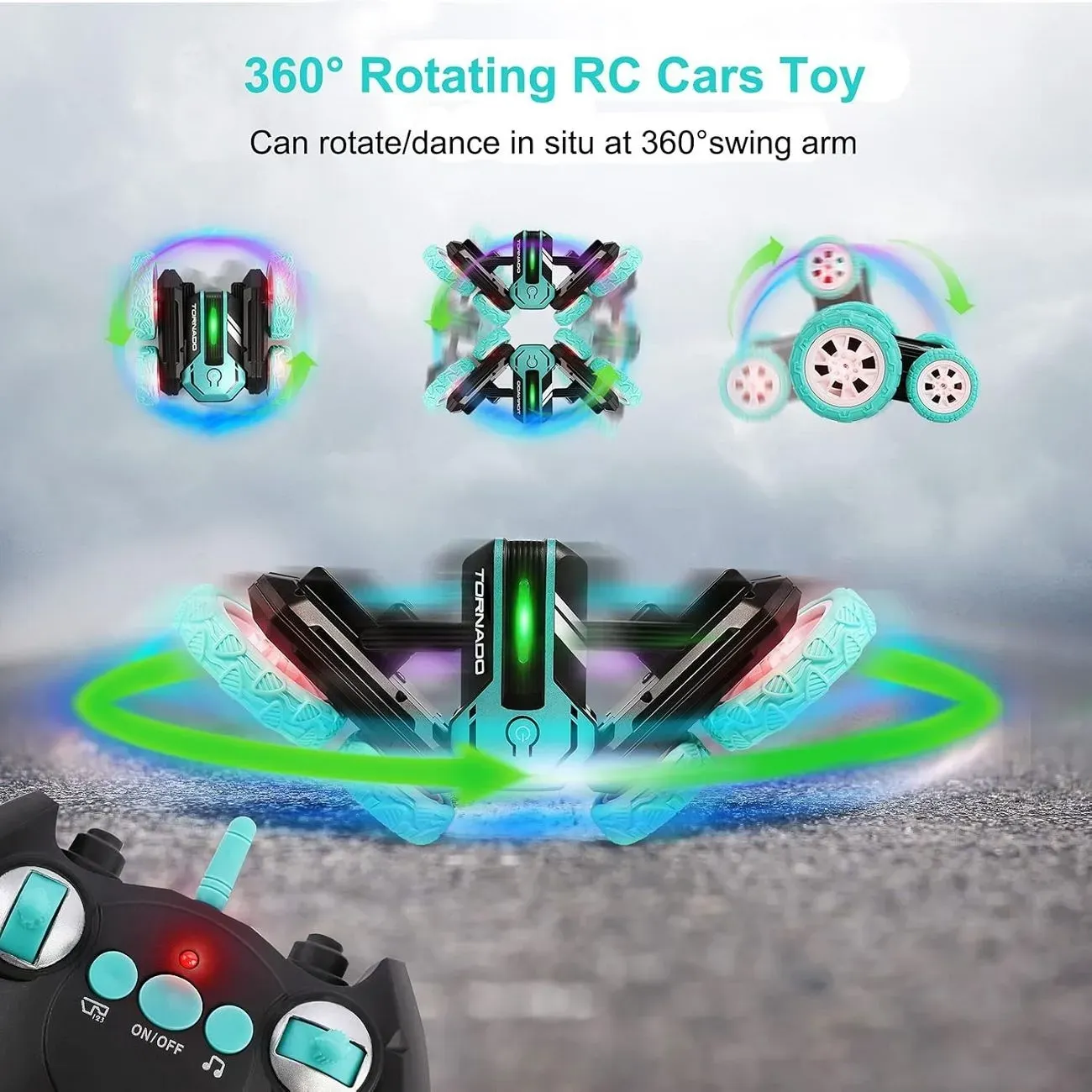 Carro 360 Grados Tornado Control Remoto Recargable Niños