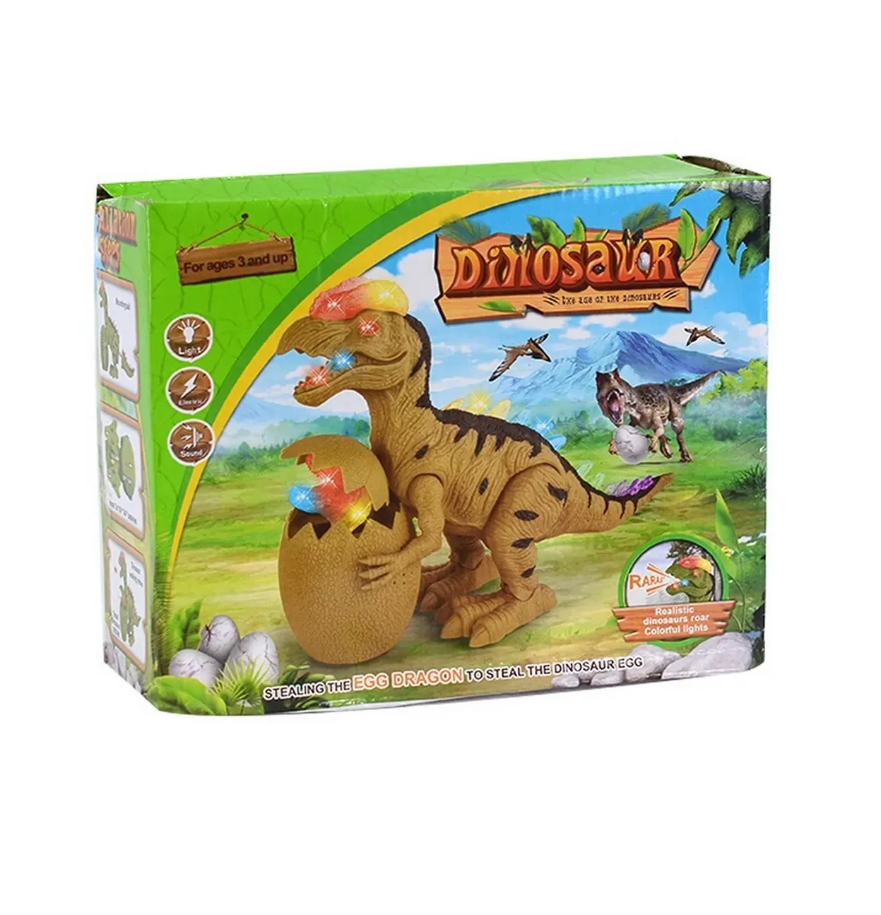 Dragón Dinosaurio Tiranosaurio Rex Movimiento Luces +bateria