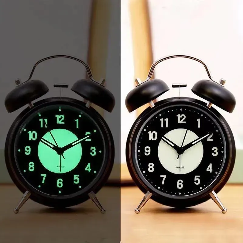 Reloj De Mesa Clasico Alarma Luminoso Decoracion + Bateria