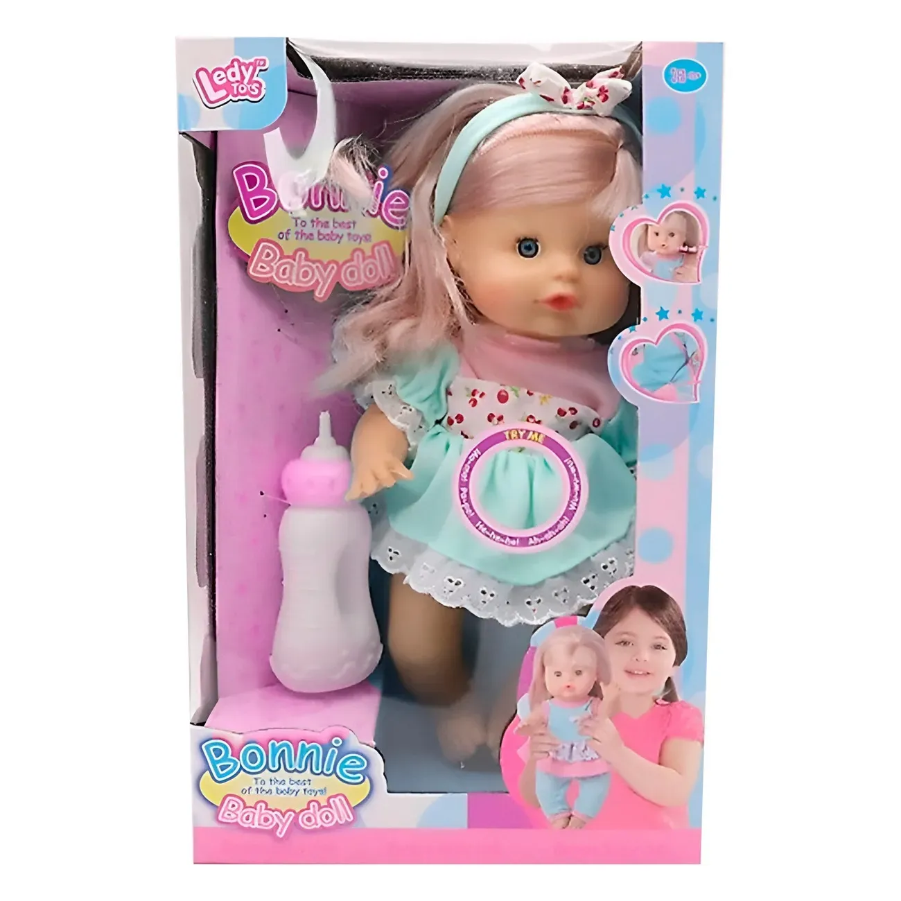 Muñeco Bebe Vestido Tetero Chupo Juguete Niñas Interactivo