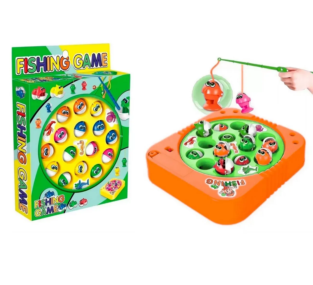 Juego De Pesca Iman Juguete Giratorio Juguete Niños +bateria