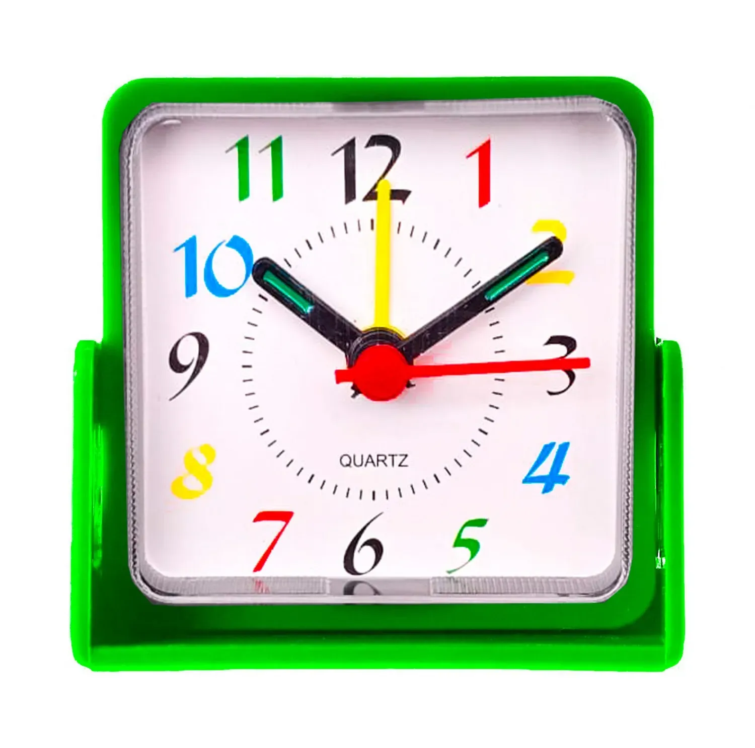 Reloj De Mesa Despertador Portatil Cuadrado Quartz + Bateria