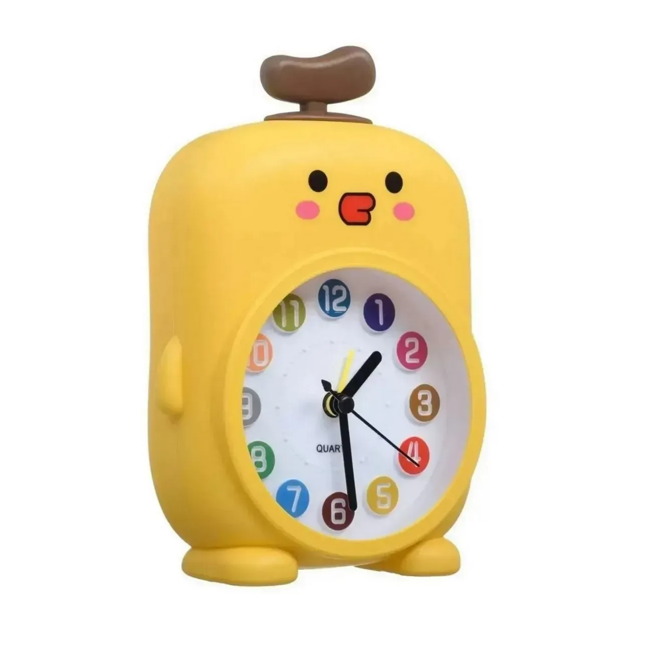 Reloj De Mesa Pared Para Niñas(o) Pato Pollo Alarma +bateria