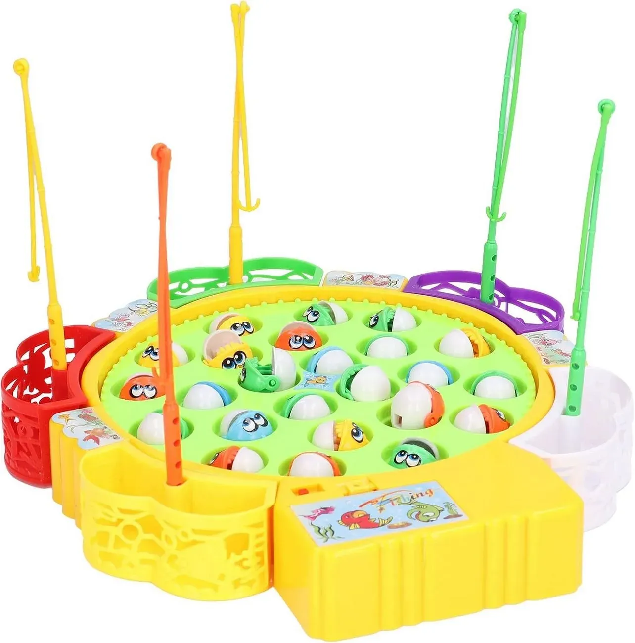 Juego De Pesca Grande Iman Juguete Giratorio Niños Juguete