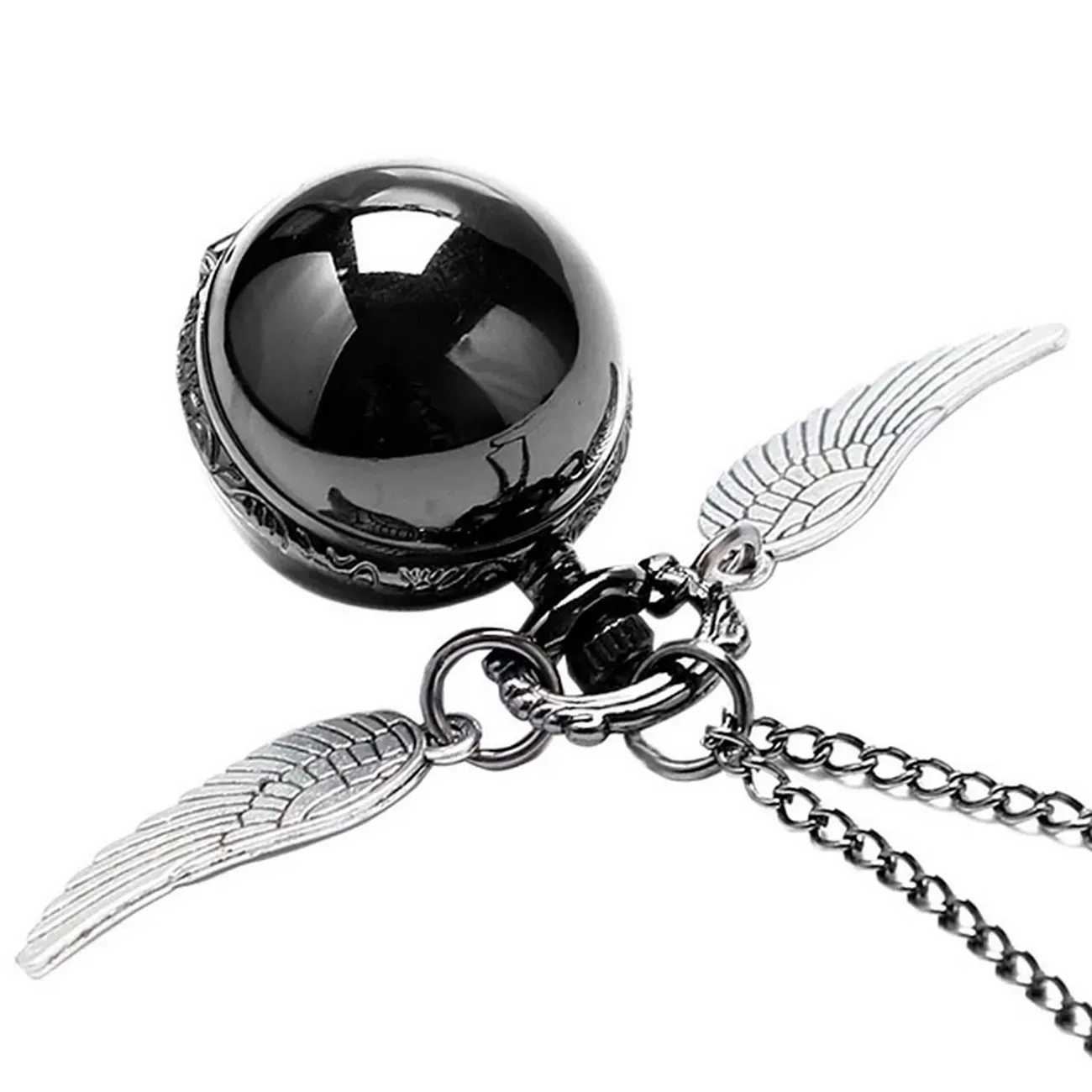 Collar Reloj Snitch Harry Potter Negro Pavonado + Estuche