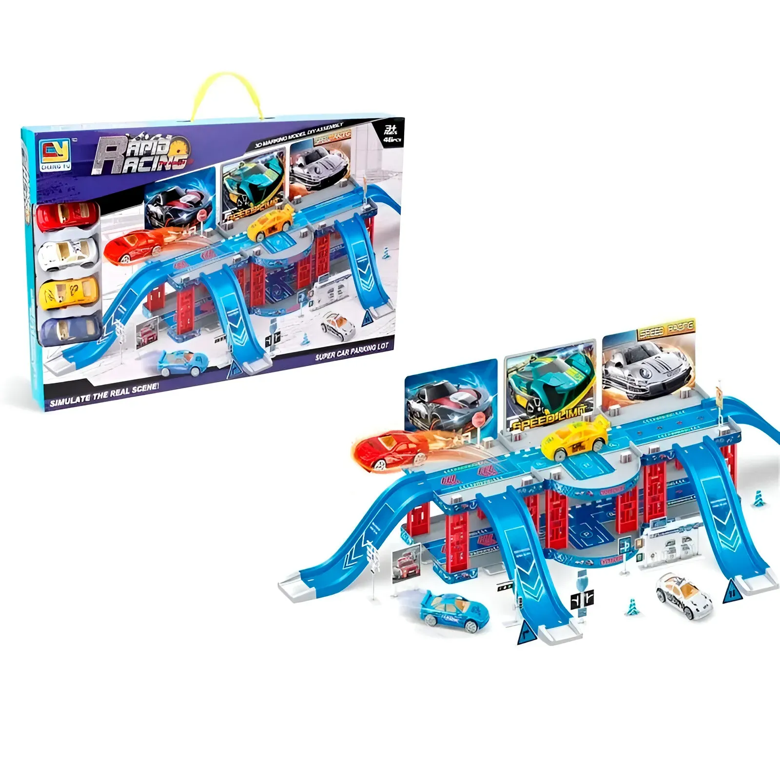 Pista Puente Carros Deportivo Carreras Racing Juguete