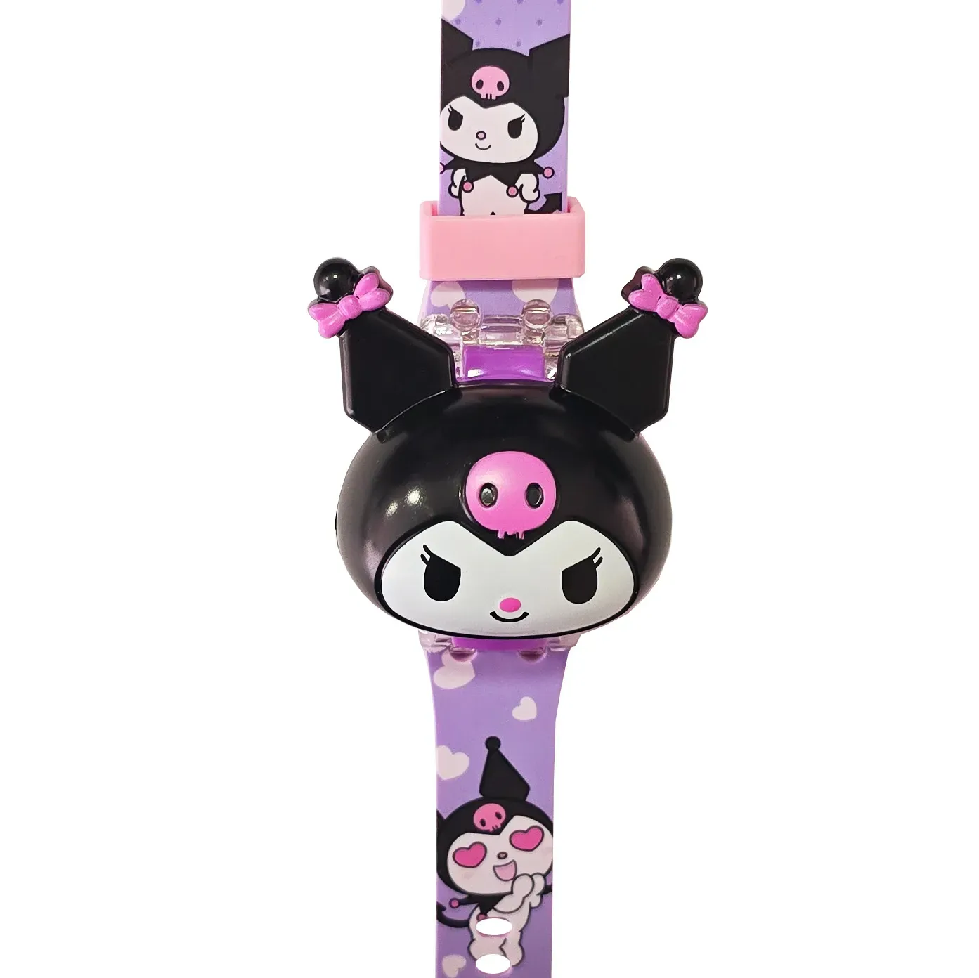 Reloj Niñas Digital Luces Sonido Tapa Infantil Kuromi Anime