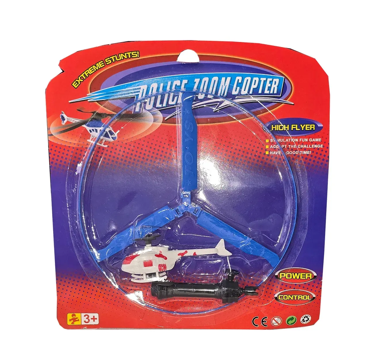 Helicoptero Volador Impulsado Aerodinamico Juguete Niños