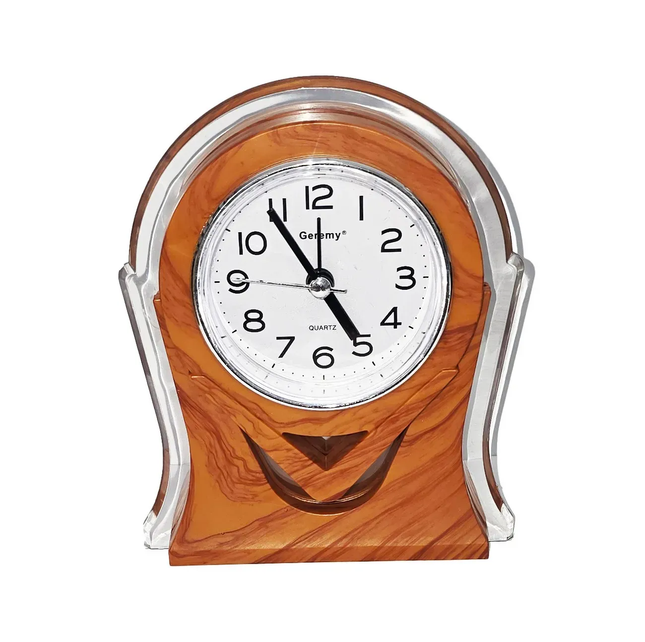 Reloj De Mesa Tono Madera Alarma + Bateria Decoracion