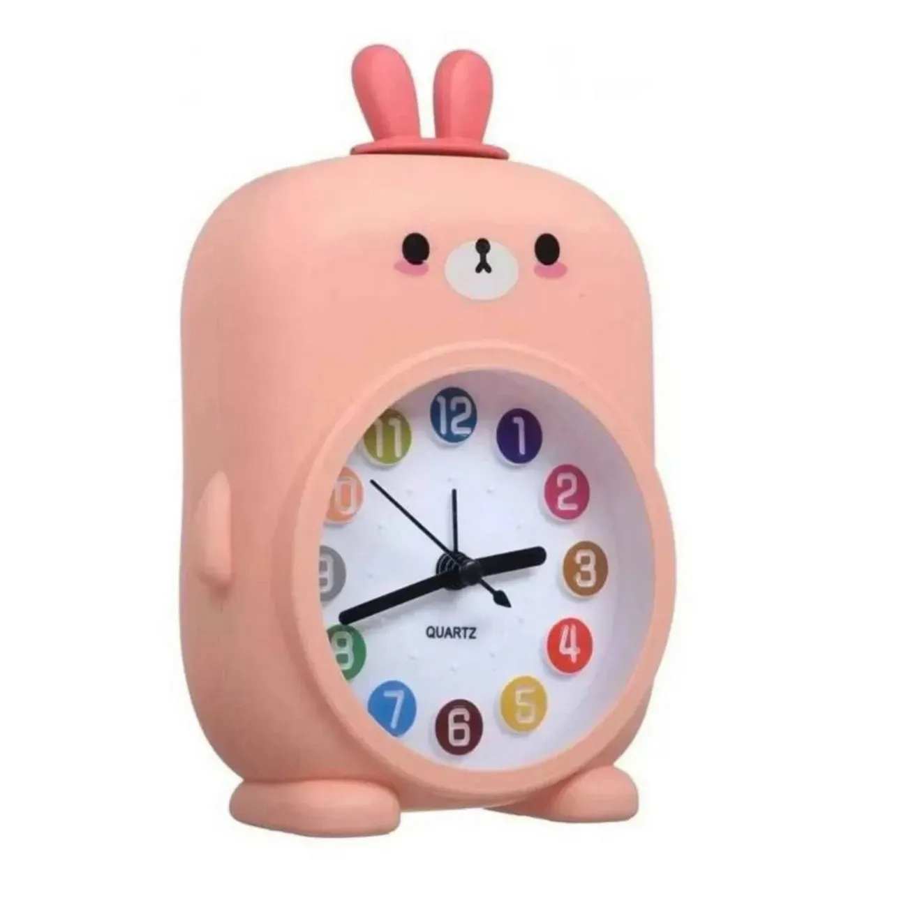 Reloj De Mesa Pared Mini Niñas(o) Conejo Oso Alarma +bateria