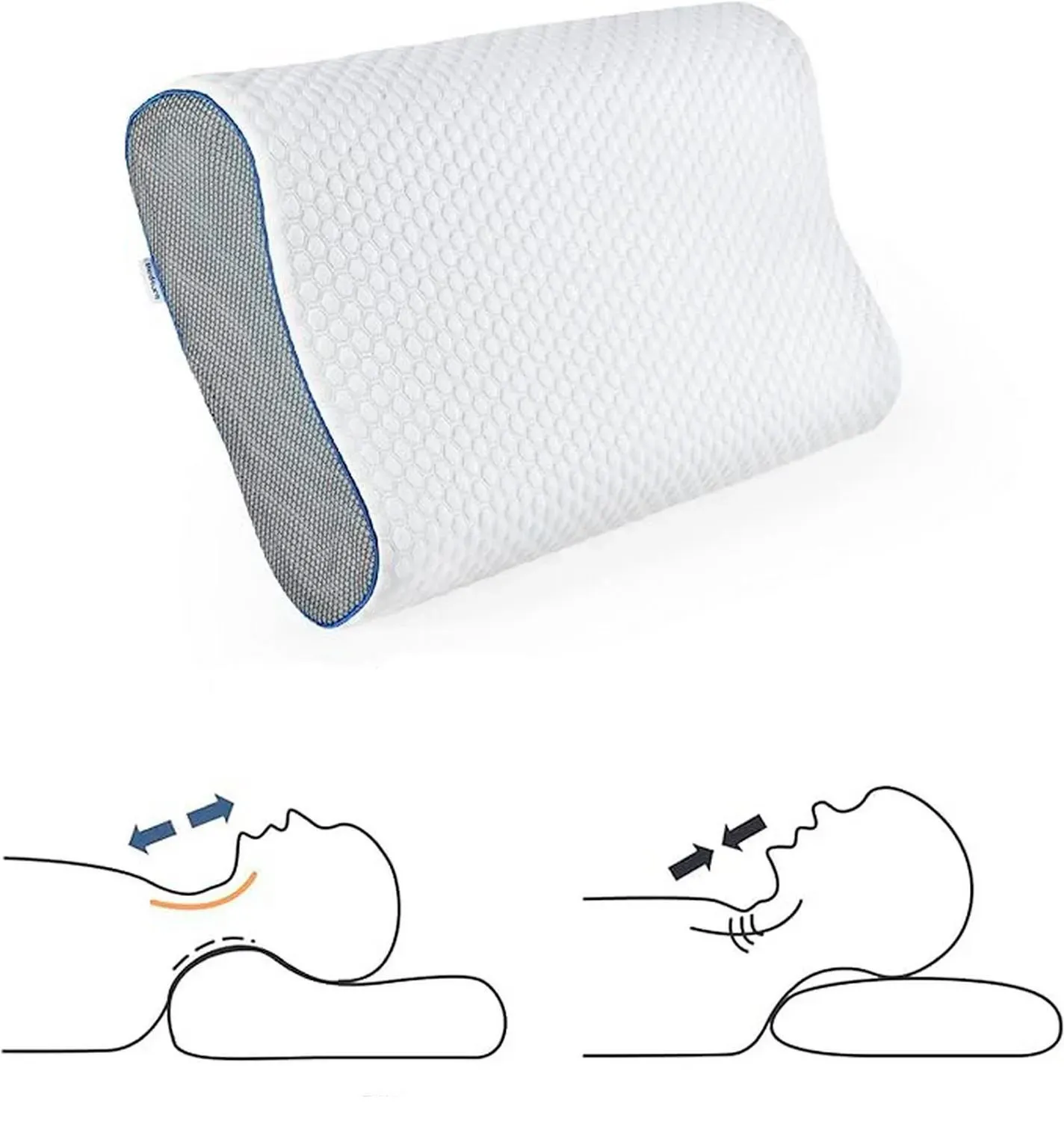 Almohada De Aloe Vera Ortopédica Cool Pillow Indeformable X2