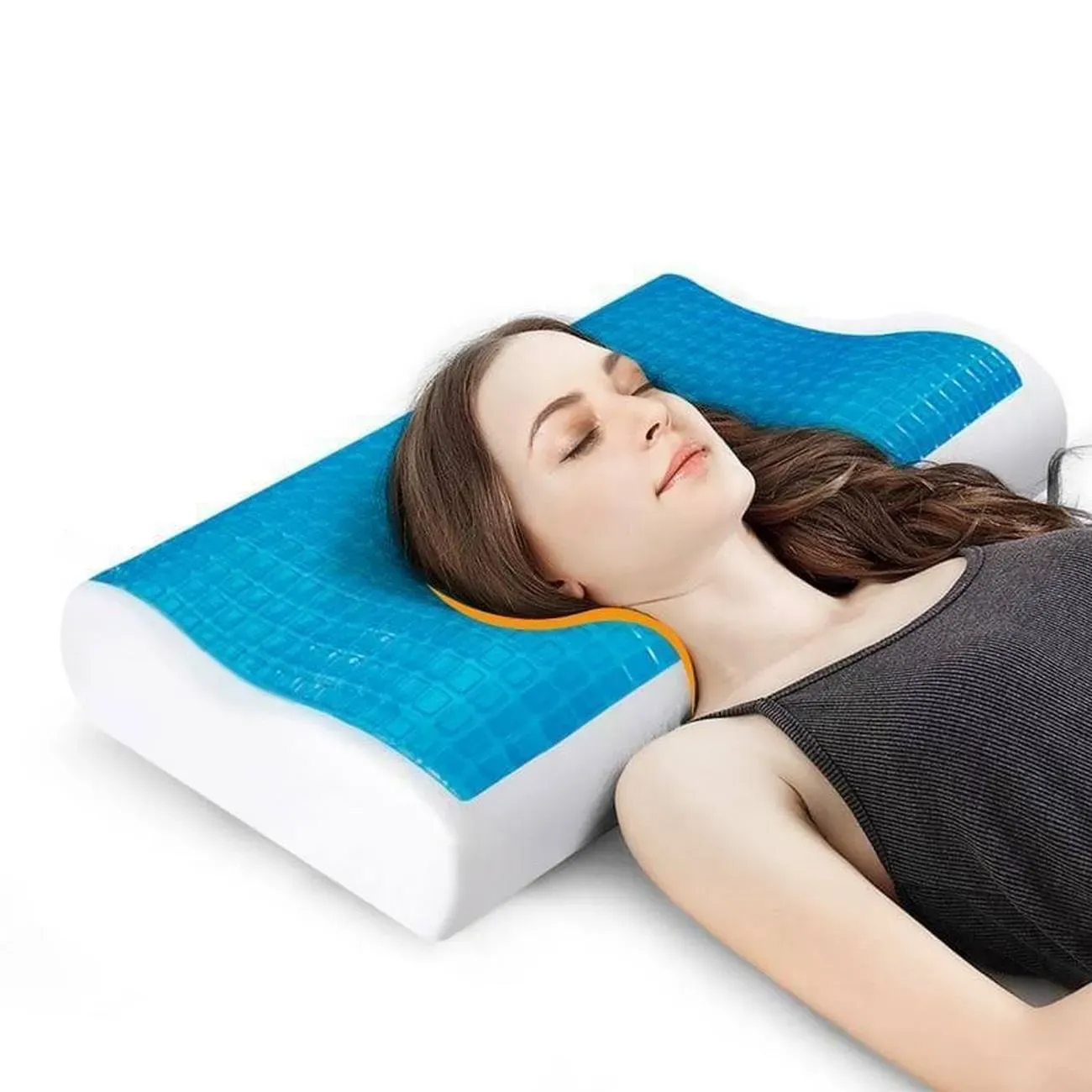 Almohada De Gel Ortopédica Memory Pillow Refrescante+funda