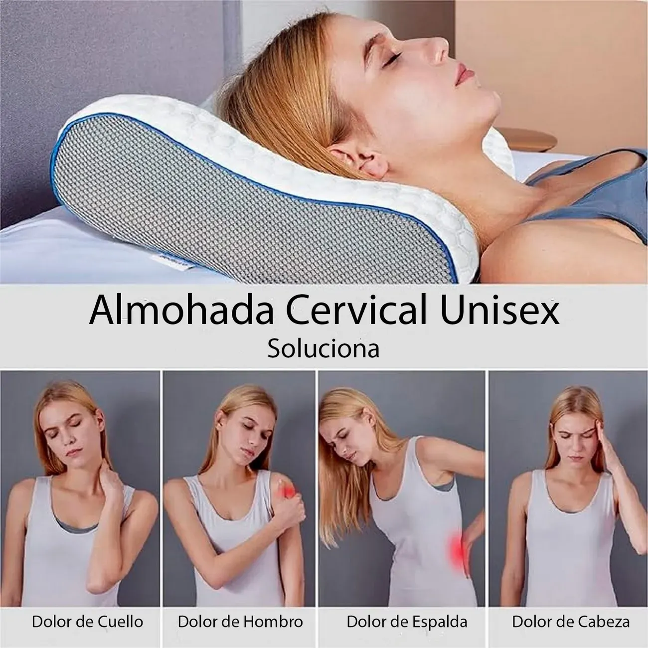 Almohada De Gel Ortopédica Memory Pillow Refrescante X 2 Uni