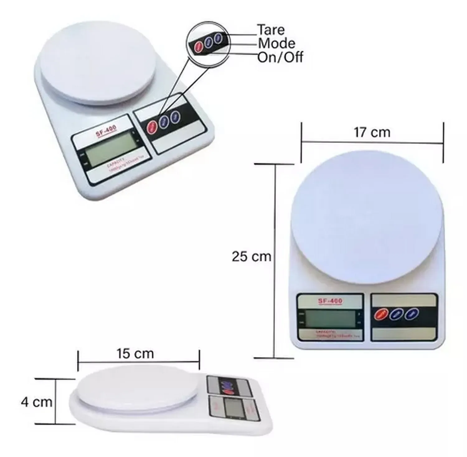 Báscula De Cocina Digital De Precisión De 10 Kg Alimentos 