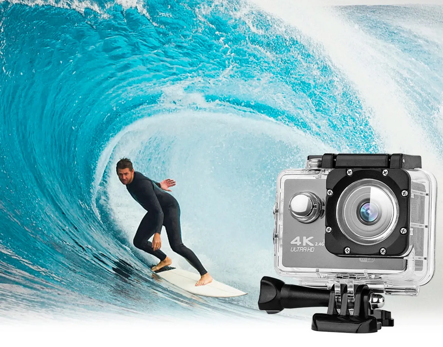 Camara 4k Sports Ultra Hd Dv Sumergible Deportes + Control