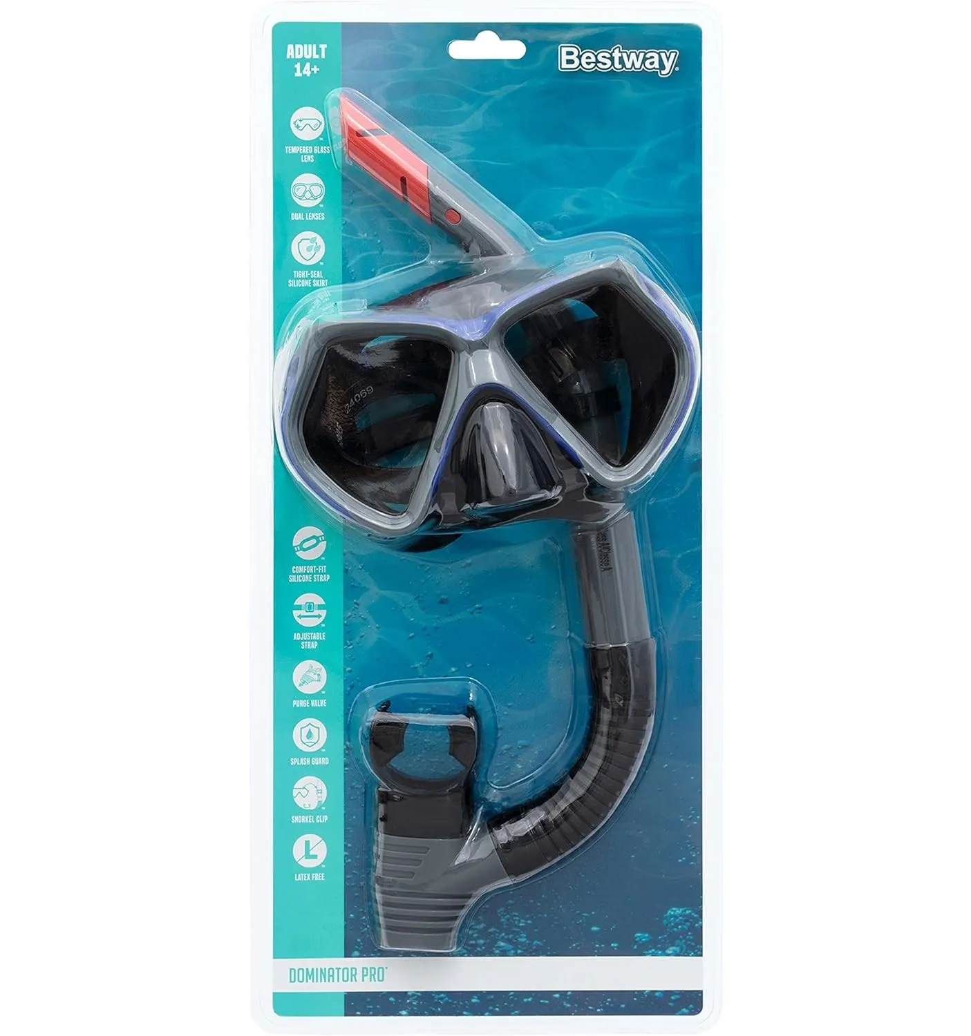 Careta Snorkel Kit Buceo Resistente Ajustable 24069 Bestway