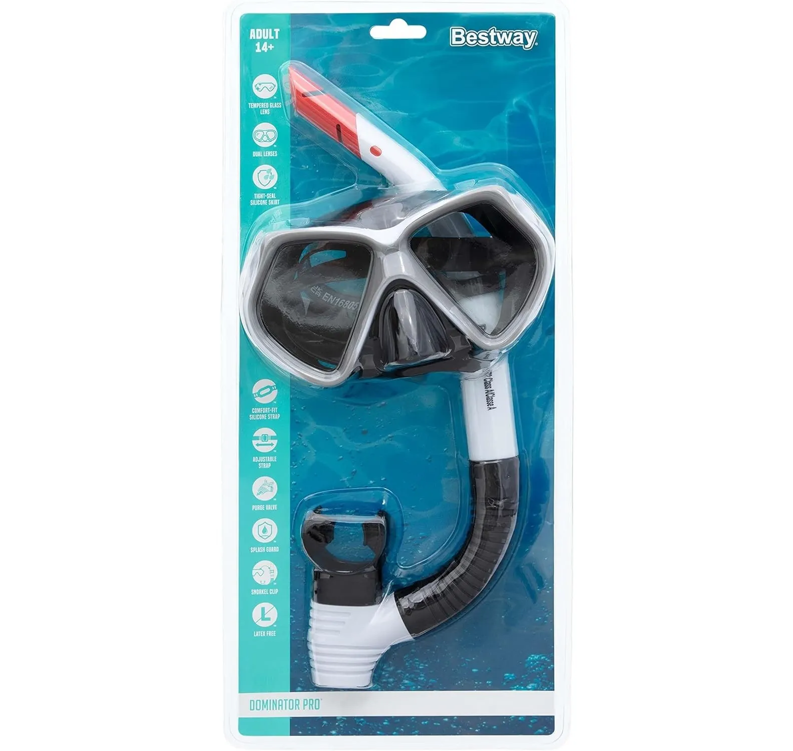 Careta Snorkel Kit Buceo Resistente Ajustable 24069 Bestway