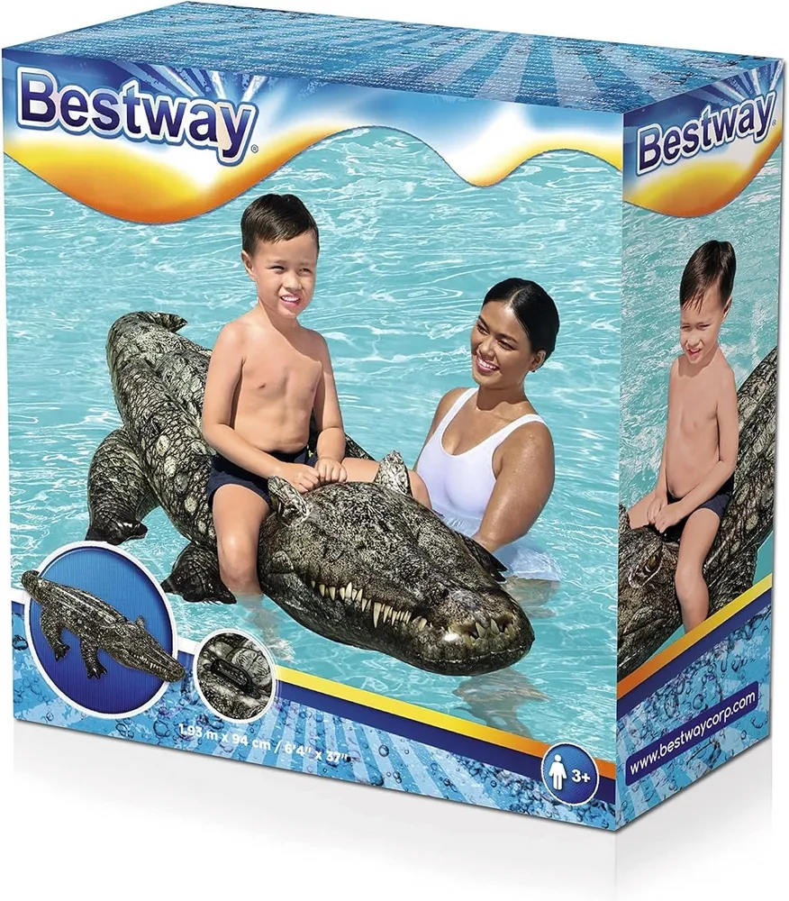 Inflable Flotador Cocodrilo Reptil 1.93mx94cm Bestway 4147