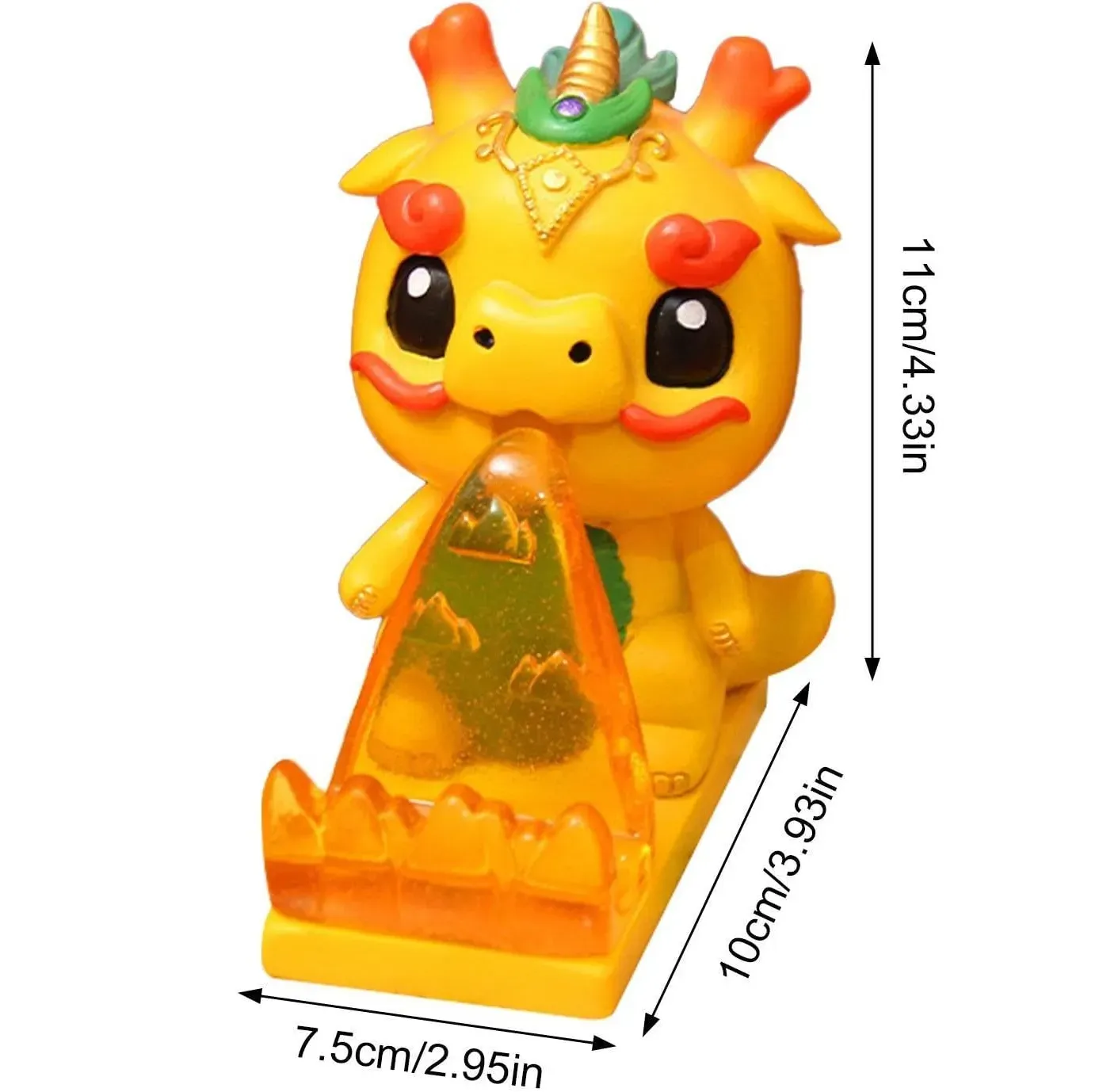 Dragon Chino Amarillo Feng Shui Sabiduria Figura Decoracion