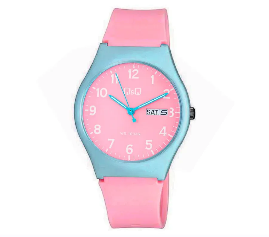 Reloj Q&q Qyq Deportivo Colores Pastel Impermeable + Estuche