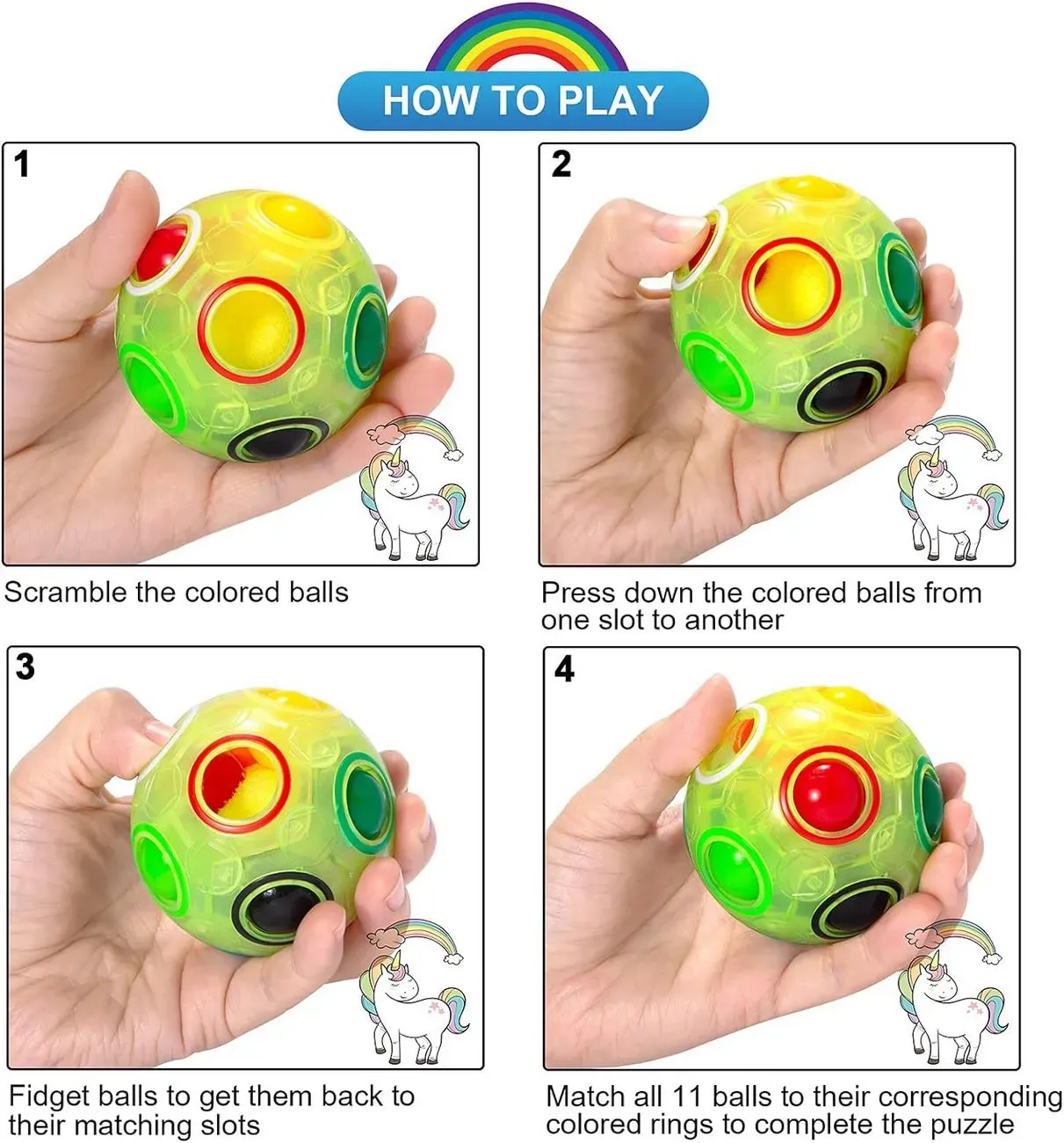 Juego Pelota Magica Rainbow Destreza Habilidad Inteligencia