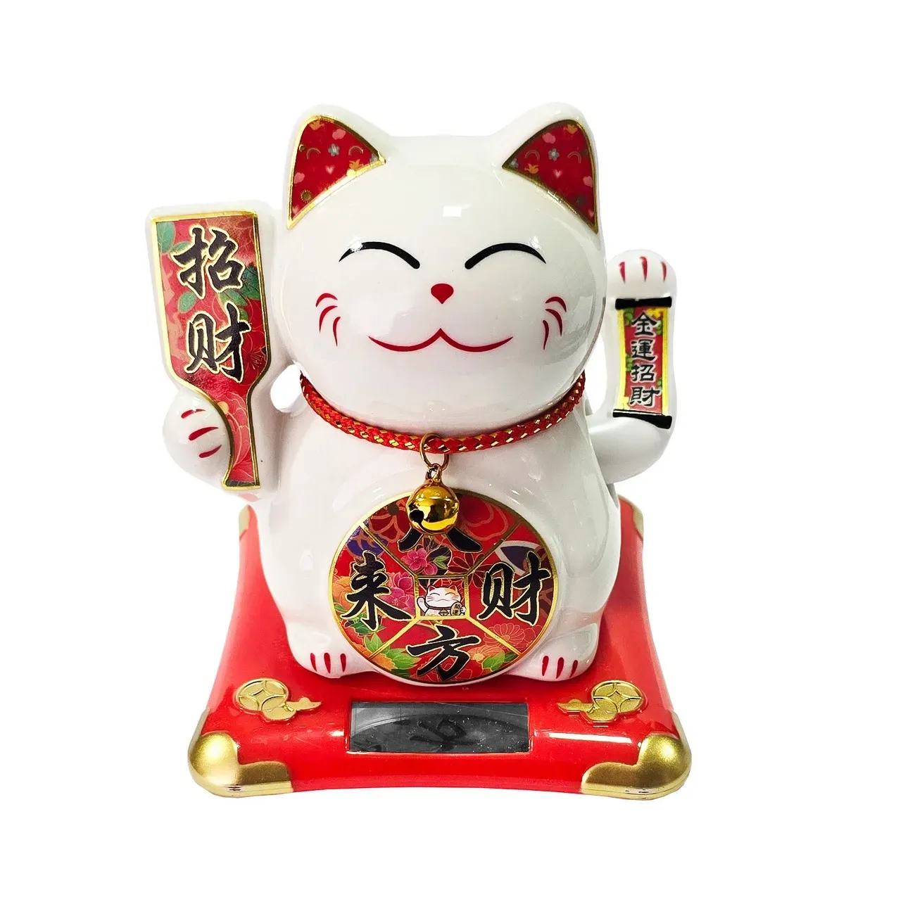 Gato De La Suerte Afortunado Feng Shui Maneki Neko Porcelana