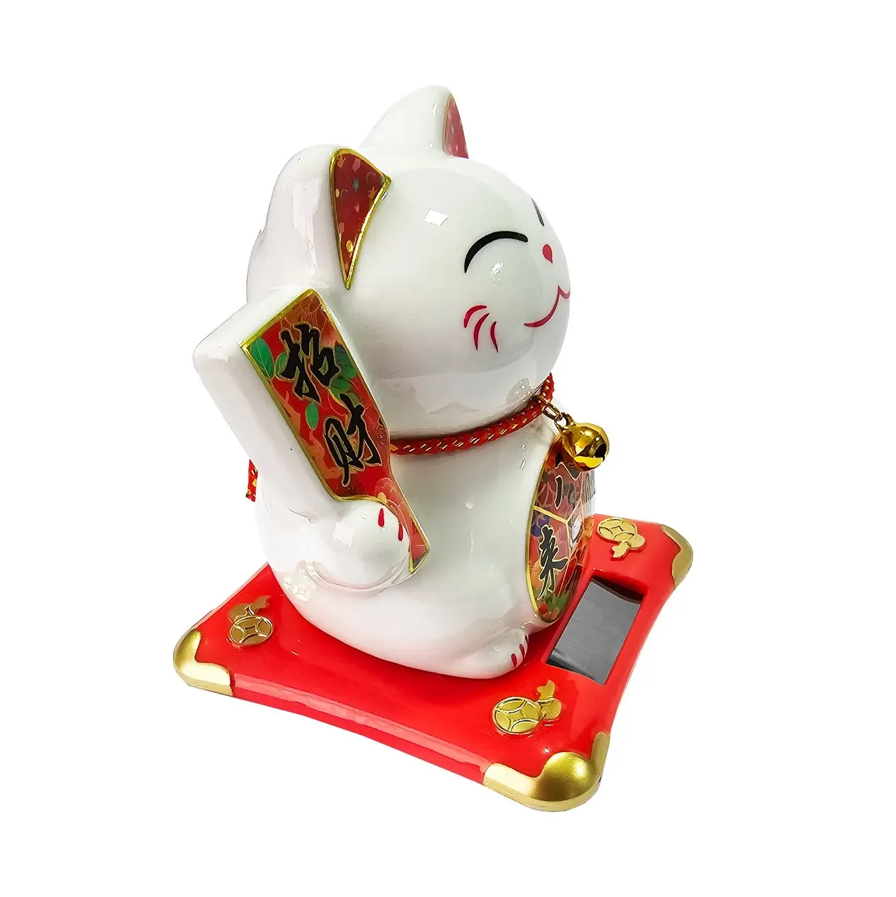 Gato De La Suerte Afortunado Feng Shui Maneki Neko Porcelana