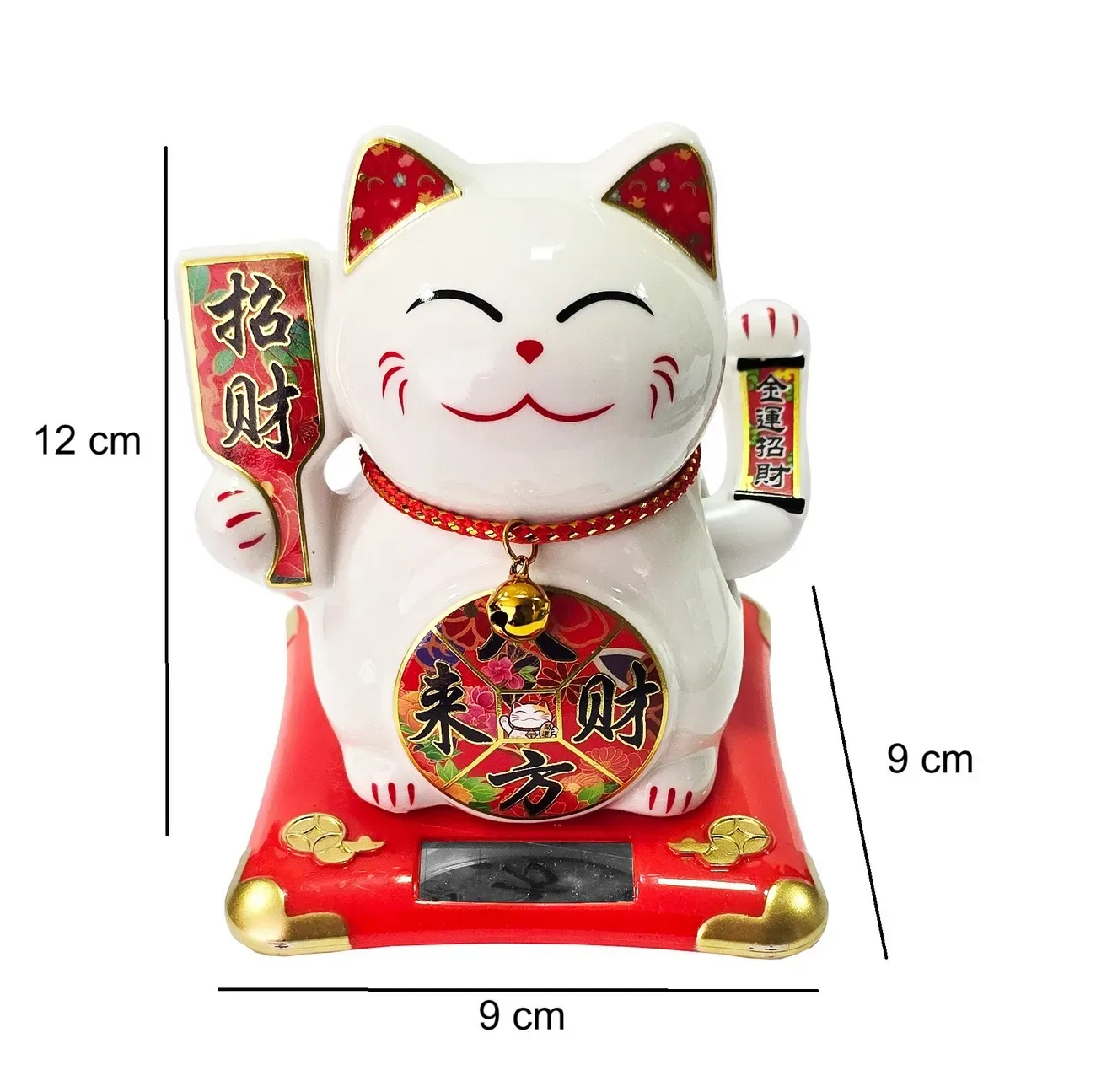 Gato De La Suerte Afortunado Feng Shui Maneki Neko Porcelana