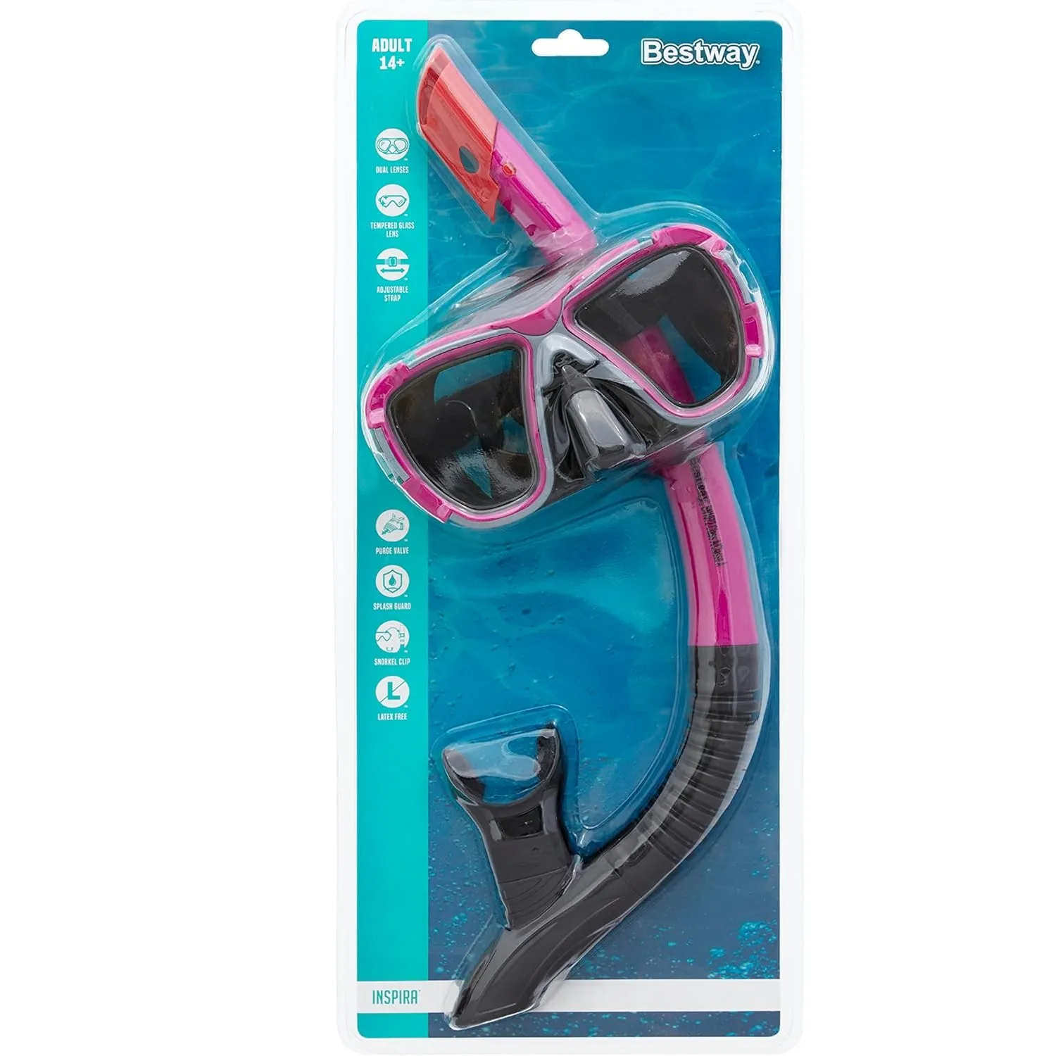 Careta Snorkel Kit Buceo Resistente Ajustable 24021 Bestway