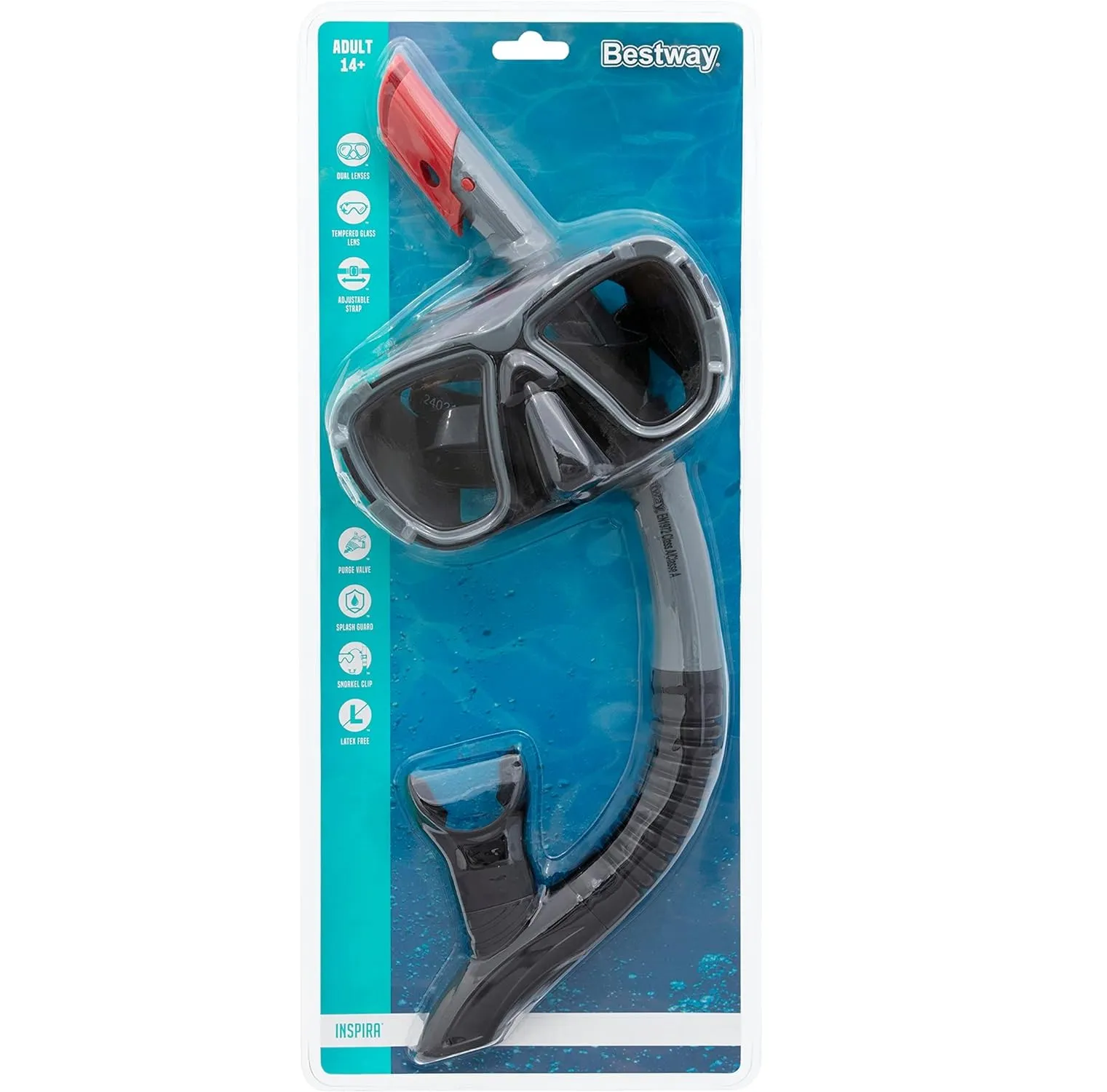 Careta Snorkel Kit Buceo Resistente Ajustable 24021 Bestway