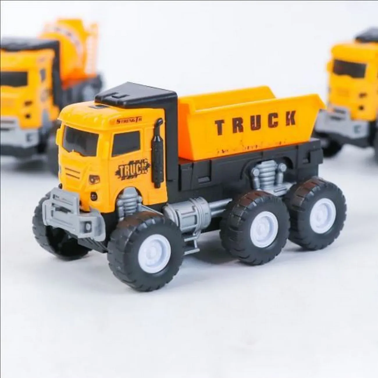 Colección Carros Camion Construccion Arrastre Niños X 3 Unid