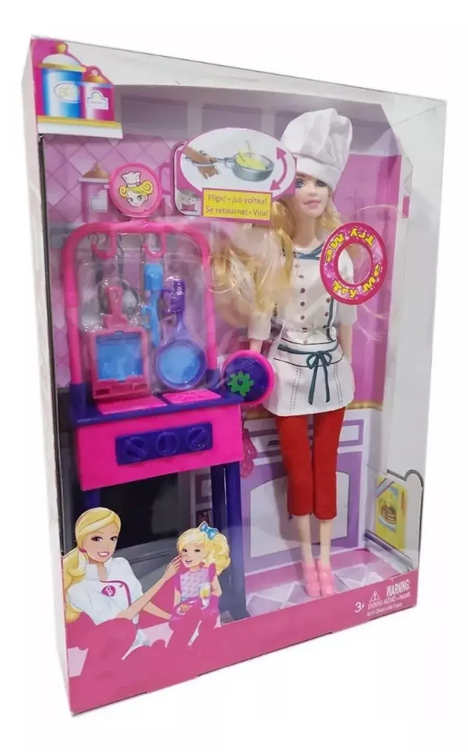 Muñeca Chef Cocina Juguete Sonido Accesorios Niñas Infantil