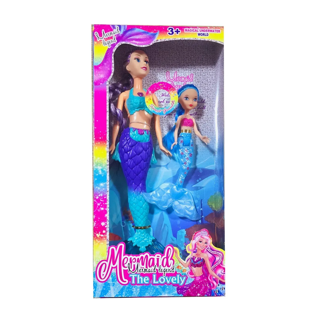 Muñeca Cola Sirena Hija Juguete Niñas Multicolor